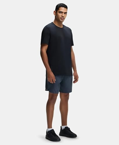 Image of Jockey MV37 Men Recycled Microfiber Elastane Stretch Fabric Round Neck Half Sleeve Breathable Mesh Active Wear T-Shirt