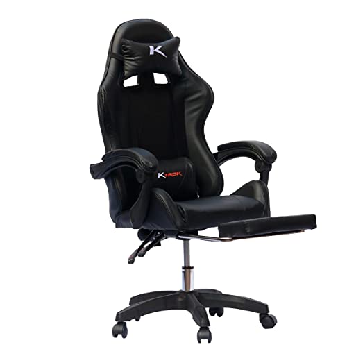 Cadeira Gamer Ktrok ProSeat Giratória Retrátil - Preta