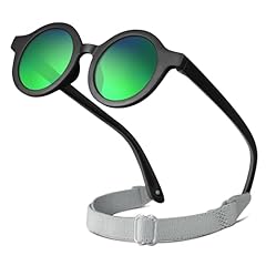 Black Round&ice Green Lens