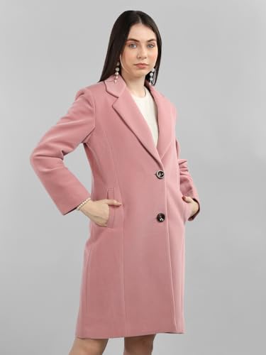 Image of PLAGG Women's Notched Lapel Long Overcoat