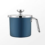 Contenedor de grasa de tocino de cocina multifunción: Capture y capture, filtre y almacene aceite de cocina usado, aceite de coco, grasa de tocino, grasa, aceite para freír, aceite caliente, etc.