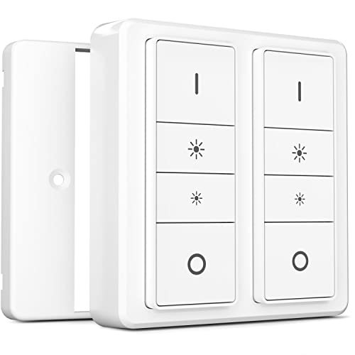 IYOKI® Classic Hue Switch Cover for Philips Hue Dimmer V1, Hue Remote Light Switch Plate, 2-Gang (1-Pack)