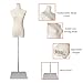 EaseHome Dress Form Mannequin Body, Female Mannequin Torso with Detachable Silvery Metal Stand and Rectangular Base for Clothing Dress Jewelry Display, Adjustable Height 50”-70” Beige Body