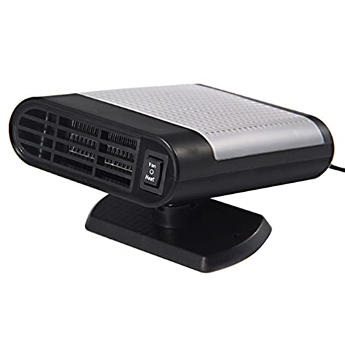 Aire Acondicionado Para Coche, Calefactor Vehículo 150W, Negro Rojo y Gris - Elimina Niebla y Escarcha, Rotación 360°, Para Invierno y Verano