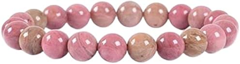 RIANGI The Love Source Bracelet - Rhodochrosite Crystal Bracelet - Heart Stone Chakra Bracelet - For Unconditional Love - Boosts Self-confidence And Creativity - Love Bracelet