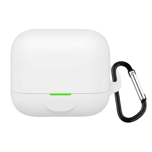 VALRIX �Ή� EarFun Air Pro 4 + / Plus �P�[�X �t��V���R���f�� �y�� �L�Y�h�~ �X���� �ϏՌ� �h�o �����h�~ �_�炩�� LED�� ���C�����X�[�d�Ή� �J���r�i�t��(�z���C�g)