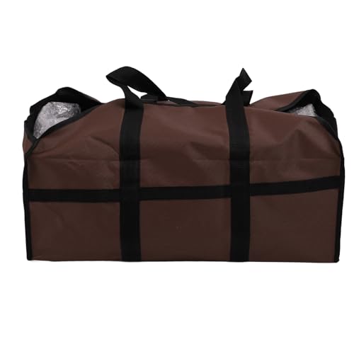 Brrnoo Bolsa Portadora de Leña Portátil, Tela Oxford Resistente, Portador de Troncos Grande para Calefacción del Hogar, Camping, Barbacoa (A)