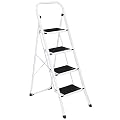 ZENY 4 Step Ladder, Folding Step Stool with Wide Anti-Slip Pedal, 330lbs Sturdy Steel Ladder for Adults, Portable Steel Step Stool for Home Kitchen Office