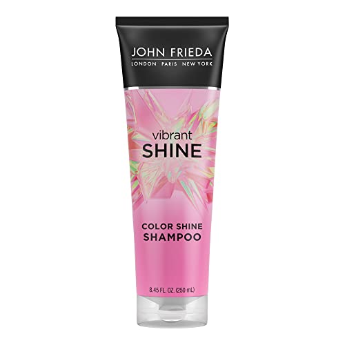 John Frieda Vibrant Shine, Shampoo, Hydrating Shampoo with Rosehip Oil for Glossy & Shiny Hair, Enhances Shine for Radiant, Glossy Hair Across All Shades, Styles, & Textures, 8.45 Oz