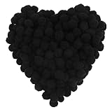 150 Pcs Pom Poms, 1 Inch Black Craft Pom Poms, Fuzzy Pompoms Puff Balls