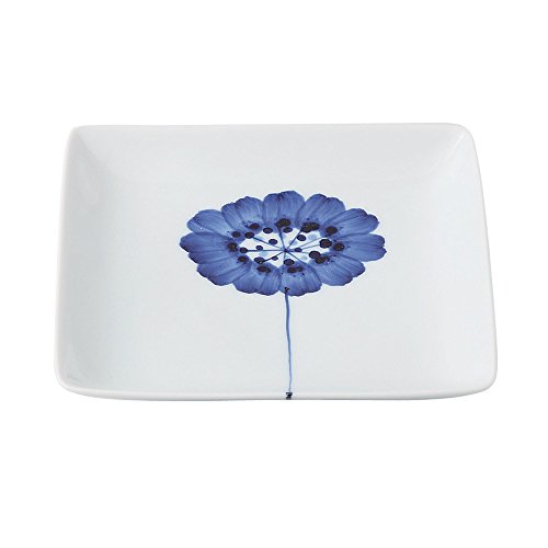 浜陶 一輪花 角取皿 09-02