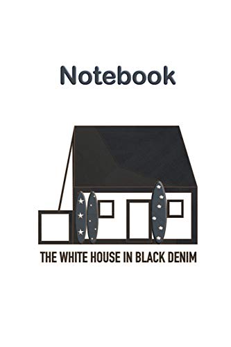 Jersey Channel Islands White House in Black Denim Notebook: Historic heritage iconic landmark in St Ouen's Bay, loved by the surfing community, part ... boxes to organise and refer to notes easily.