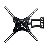 Full Motion TV Wall Mount Bracket Articulating Arms Swivels Tilts Extension for Most 26-55 Inch LED LCD Flat Curved Screen TVs, Max VESA 400x400mm up to 66lbs