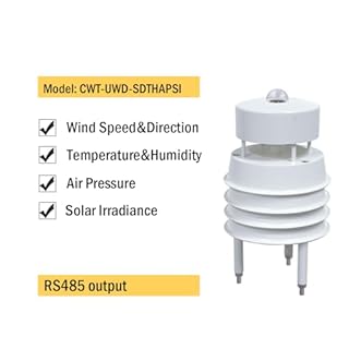 RS485 Modbus Wind Speed and Direction Air Pressure Solar irradiance Small Weather Station