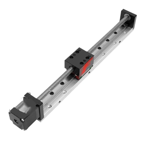 Metal Ball Screw nut TR8-2 50~300mm Mini Linear Screw Lead Guide Rail Stage Actuator Linear Slide Motion Table 14 Stepper Motor(150mm)