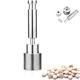 Manual Tablet Press Machine - 304 Stainless Steel Handheld Pill Press - Adjustable 6mm to 8mm Tablet and Sugar Slice Maker - Portable DIY Pill Maker for Home Use and Labs (6MM)