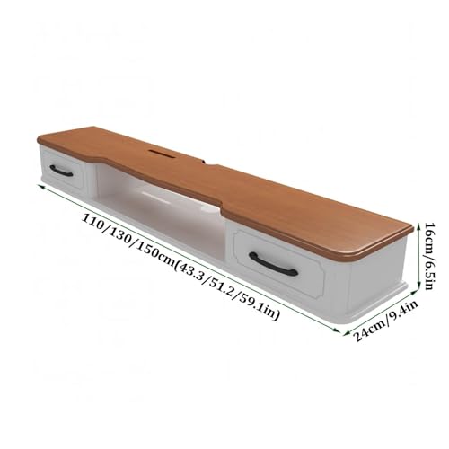 Support TV mural flottant anti-encombrement - Console multimédia compacte 110cm - 6