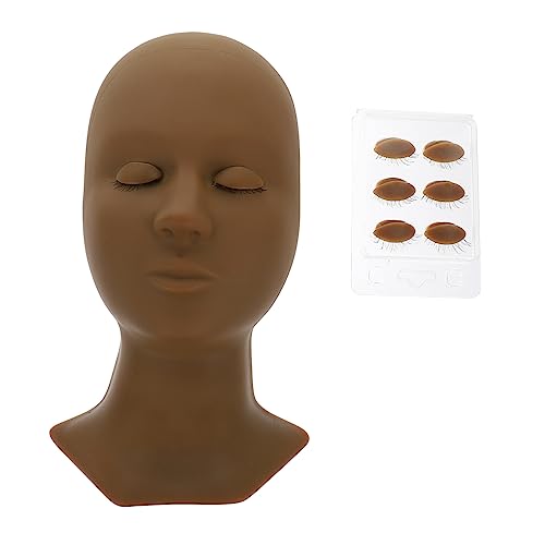 Mannequin silicone extensions de cils avec yeux remplaçables VICASKY