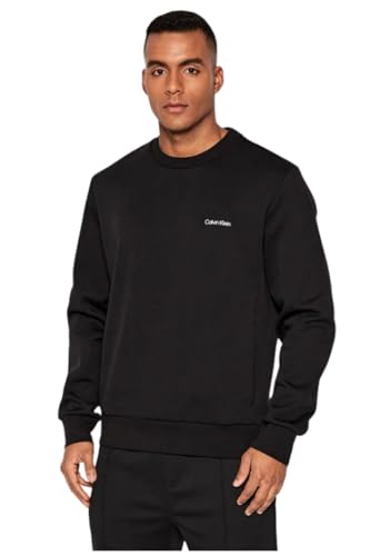 Calvin Klein Men's Sportswear, Micro Logo Sweatshirt, Ck Black, 2X-Large