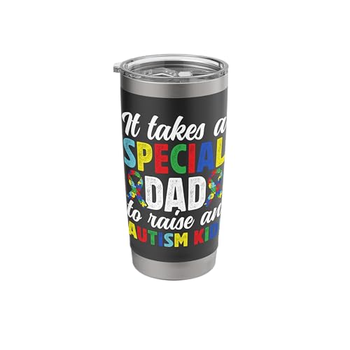 Special Dad Proud Autism Dad Autism Awareness For Dad Stainless Steel Insulated Tumbler