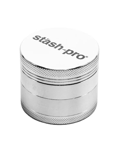 Image of Stash-Pro Crushers Metal Solid Herb Grinder | Herb Crusher Machine Roller Joint Crashers (Silver 50MM)