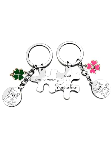 XWXWXW Llavero graciosa Eres lo mejor que mapachao en para enamorados y aniversario | Llavero originales para regalar | regalos San Valentín, novios, amor, romántico | Pareja v2 (2) XWXWXW Llavero graciosa Eres lo mejor que mapachao en para enamorados y aniversario | Llavero originales para regalar | regalos San Valentín, novios, amor, romántico | Pareja v2 (2)