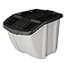 Suncast BH188810 18 Gallon Indoor or Outdoor Stacking Recycle Storage Bin, Gray