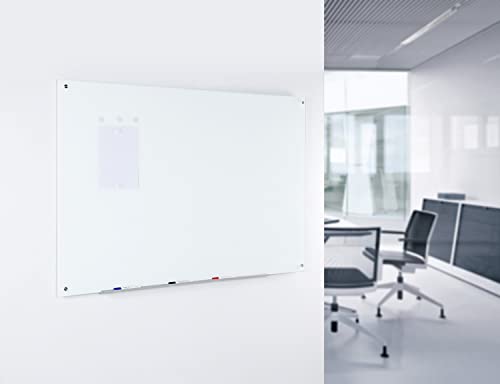 Audio-Visual Direct Magnetic Ultra White Glass Dry-Erase Board Set - 4' X 3' - Includes Magnets, Hardware & Marker Tray #TOP3