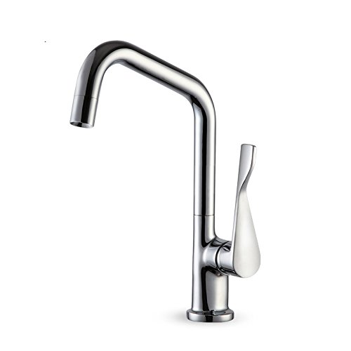 Grifo de cocina de cobre brillante giratorio para solucionar la falta de espacio en el fregadero
