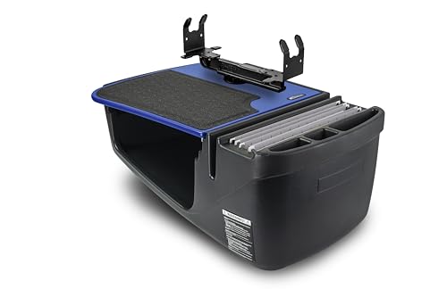 Bureau de voiture AutoExec pour sécuriser ordinateur et imprimante en déplacement bleu - 2