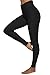 CMTOP Mallas Leggings Mujer Pantalones de Yoga Fitness Cintura Alta Pantalones Deportivos para Running Training Estiramiento Yoga y Pilates (Negro,M)