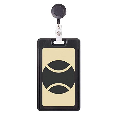Porte-badge rétractable géométrique de baseball pour cartes d'accès et clés