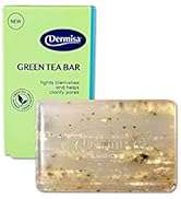 Dermisa Green Tea Bar | Gentle Skin Cleansing and Exfoliation | Contains Antioxidants Green Tea, ...