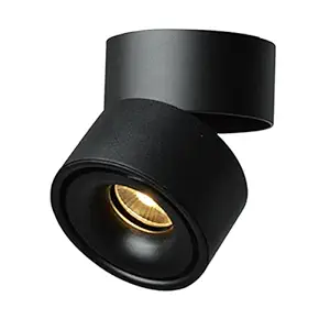 VMS INDIA Aluminum Ceiling Spotlights Track Adjustable Rail Shops Black Warm Light 12W