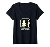 Photo Gallery donna i pee outside sign funny camping escursionismo maglietta con collo a v Photo Gallery donna i pee outside sign funny camping escursionismo maglietta con collo a v