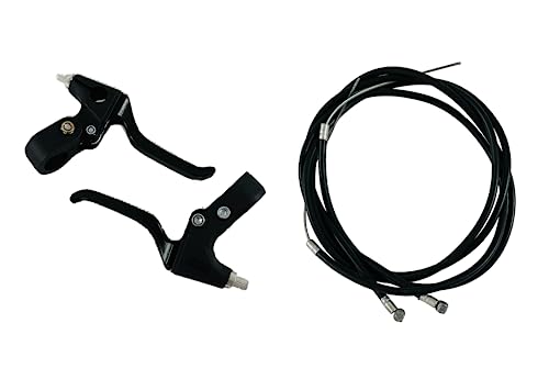 Image of ShreNik Black Cycle Brake Clutch Wire Pad Combo for V Brakes Power Brakes Bicycle Senior MTB Bikes