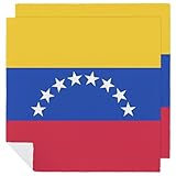 Stoffservietten, Motiv: Flagge von Venezuela, Cocktail-Servietten, Abendessen, Hochzeit, 2 Stück