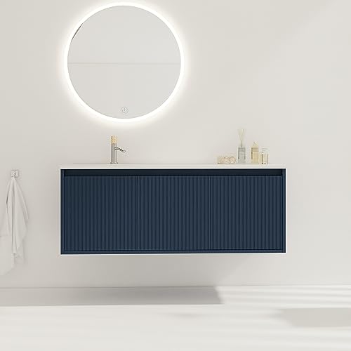 SSLine Modern 48" Floating Bathroom Vanity with Sink Wall Mounted