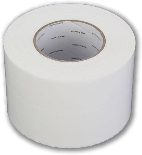 4" Polyethylene Construction Vapor Barrier Tape White 7 mil, 45 Degrees Serrated-Edge for Easy Tear