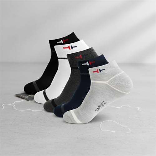 Image of Unisex Original Cotton Ankle Socks | Super Soft, Sweat-Resistant, Breathable & Stretchable for Men and Women | Perfect for Daily Use, Sports, Gym, Office & Casual Wear | Free Size (Pack of 5)