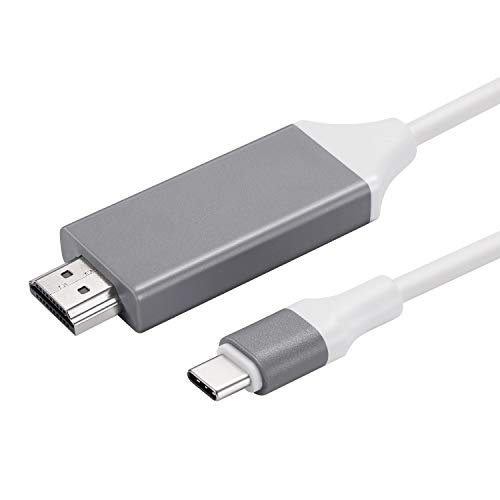 USB 3.1 C - HDMIA_v^[ 4K ^CvCHDMIIXP[u 2.0m MacBook Pro/Air/Mac Mini /iMac/IPAD Pro/Samsung GalaxyȂǂɑΉ (zCg)
