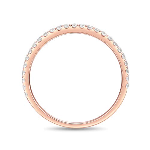 Lamrowfay 14K Solid Gold 1.5Mm Moissanite Eternity Wedding Band (Rose-Gold, 6) #TOP1