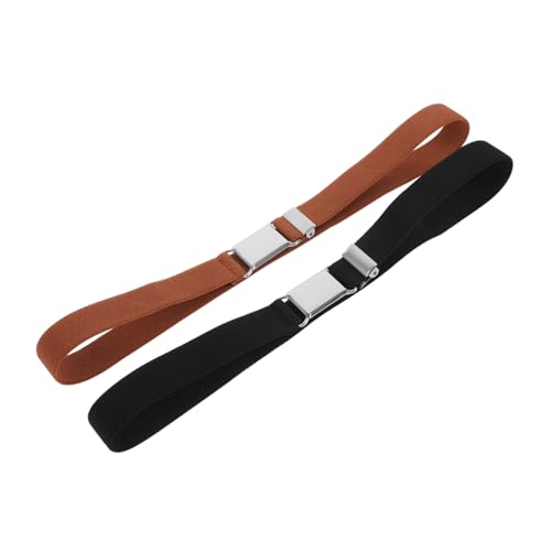 2pcs Adjustable Belts for Boys and Comfortable Belts for Jeans Versatile Single Color Design for Daily Wear and Special Occasions Easy to Use