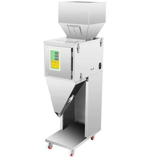 Powder Filling Machine Particle Dispenser Subpackage Machine Adjustable Filling Range 0.02-2.2 lbs Automatic Bottle Bag Powder Filler for Tea Seeds Grains Powder Glitter