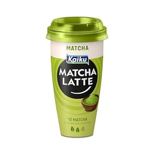 KAIKU MATCHA LATTE - Té Matcha 230 ml, Bebida de Té Verde con Leche Cremosa sin Lactosa, Listo para Tomar, Formato Mediano, Bajo en Calorías, sin Gluten, Snack Saludable