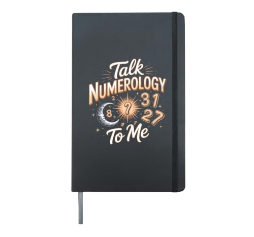 Talk Numerology to Me Numbers 1111 Hardcover Journal, Black