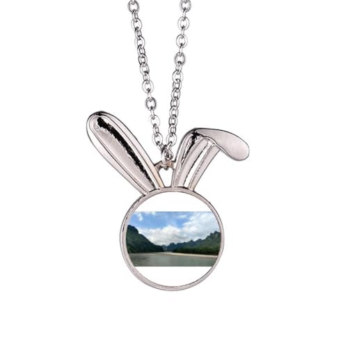 Collier avec pendentif lapin cadeau d'anniversaire original fille