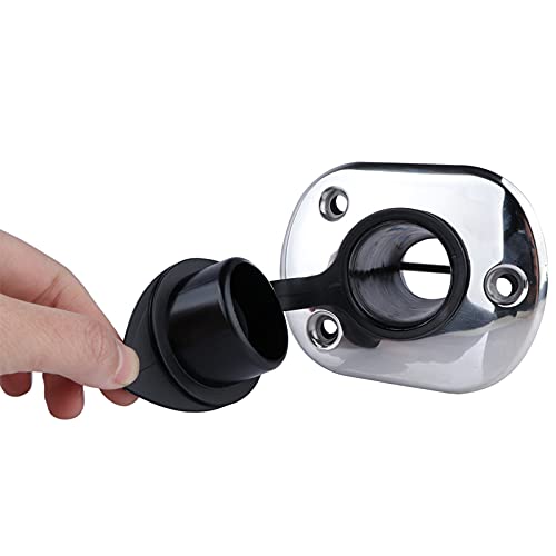 2Pcs Boat Stainless Steel Fishing Rod Holder,Hoffen Flush Mount Rod Holder ,15 Degree Rod Racks with PVC Cap,Inner Tube and Gasket for Marine Yacht Boat by Hoffen - Image 6