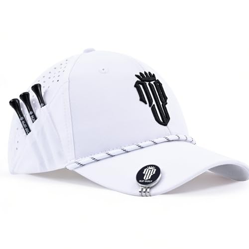 Golf Hats Men – Breathable Golf Caps Tee Holder & Clip-On