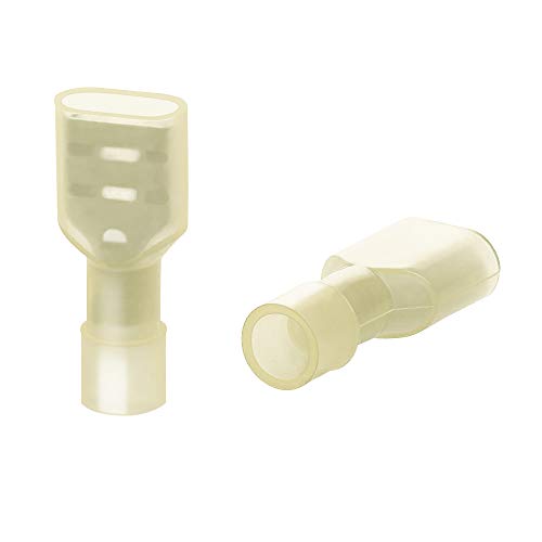 Airic Female Spade Connector 12-10 Gauge 100Pcs Nylon Fully Insulated Female Wire Quick Disconnects Spade Terminal Connectors Yellow #TOP1